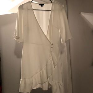 Top Shop Mini Ruffle Wrap Dress